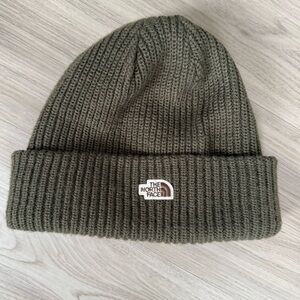 The North Face
Olive beanie 
Size: one size